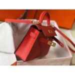 HERM Kelly Mini II Bag In Rouge Casaque Epsom Leather GHW - 图片 4