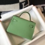 HERM Kelly Mini II Bag In Vert Criquet Epsom Leather GHW - 图片 2