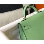 HERM Kelly Mini II Bag In Vert Criquet Epsom Leather GHW - 图片 5