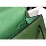 HERM Kelly Mini II Bag In Vert Criquet Epsom Leather GHW - 图片 7