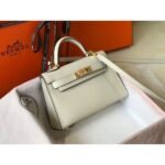HERM Kelly Mini II Bag In White Epsom Leather GHW - 图片 3