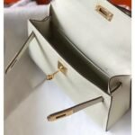 HERM Kelly Mini II Bag In White Epsom Leather GHW - 图片 7