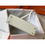 HERM Kelly Mini II Bag In White Epsom Leather GHW - 图片 8