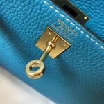 HERM Kelly 20cm Bag In Blue Jean Clemence Leather GHW - 图片 7