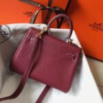 HERM Kelly 20cm Bag In Bordeaux lemence Leather GHW - 图片 2