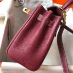 HERM Kelly 20cm Bag In Bordeaux lemence Leather GHW - 图片 3