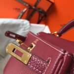 HERM Kelly 20cm Bag In Bordeaux lemence Leather GHW - 图片 4