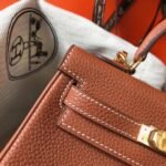 HERM Kelly 20cm Bag In Gold Clemence Leather GHW - 图片 4