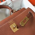 HERM Kelly 20cm Bag In Gold Clemence Leather GHW - 图片 6
