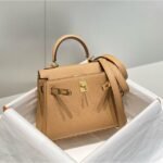 HERM Kelly 20cm Bag In Chai Clemence Leather GHW - 图片 4