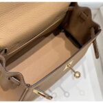 HERM Kelly 20cm Bag In Chai Clemence Leather GHW - 图片 9