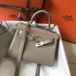 HERM Kelly 20cm Bag In Grey Clemence Leather GHW - 图片 2