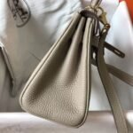HERM Kelly 20cm Bag In Grey Clemence Leather GHW - 图片 3
