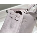 HERM Kelly 20cm Bag In Mauve Pale Clemence Leather PHW - 图片 7