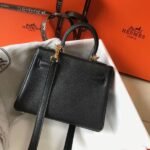 HERM Kelly 20cm Bag In Black Clemence Leather GHW - 图片 2