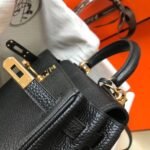HERM Kelly 20cm Bag In Black Clemence Leather GHW - 图片 7