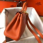 HERM Kelly 20cm Bag In Orange Clemence Leather GHW - 图片 3