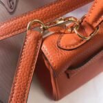 HERM Kelly 20cm Bag In Orange Clemence Leather GHW - 图片 5