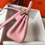 HERM Kelly 20cm Bag In Pink Clemence Leather GHW - 图片 3