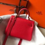 HERM Kelly 20cm Bag In Red Clemence Leather GHW - 图片 2
