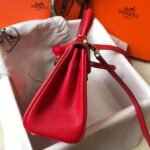 HERM Kelly 20cm Bag In Red Clemence Leather GHW - 图片 3