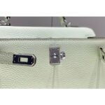 herm kelly 25cm retourne bag in vert fizz clemence leather