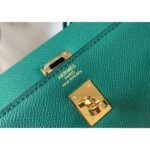 herm kelly 25cm sellier bag in malachite epsom leather