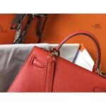 herm kelly 25cm sellier bag in piment epsom leather