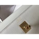 herm kelly 25cm sellier bag in white epsom leather
