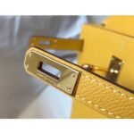herm kelly 25cm sellier bag in yellow epsom leather