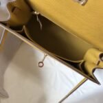herm kelly 25cm sellier bag in yellow epsom leather