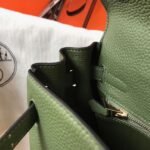 herm kelly 28cm bag in canopee clemence leather ghw