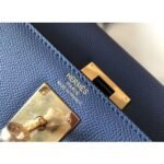 herm kelly 28cm bag in blue agate epsom leather ghw
