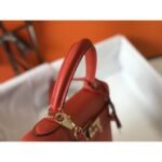 herm kelly 28cm bag in red epsom leather ghw