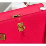 herm kelly 28cm bag in rose extreme epsom leather ghw