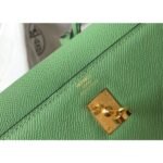 herm kelly 28cm bag in vert criquet epsom leather ghw