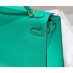 herm kelly 28cm bag in vert jade epsom leather phw