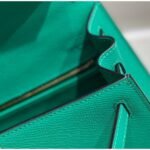 herm kelly 28cm bag in vert jade epsom leather phw