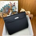 HERM Kelly Depeches 36 Briefcase in Black Clemence Leather - 图片 3