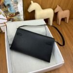 HERM Kelly Elan Handmade Bag In Black Chevre Mysore Leather - 图片 3