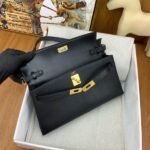 HERM Kelly Elan Handmade Bag In Black Chevre Mysore Leather - 图片 5