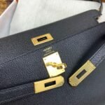 HERM Kelly Elan Handmade Bag In Black Chevre Mysore Leather - 图片 6