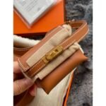 Herm??s Kelly Moove Handmade Bag in Gold Swift Calfskin - 图片 9