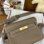 HERM Kelly Messenger Bag in Taupe Clemence Leather - 图片 8