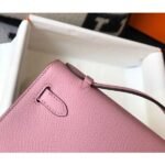 HERM Kelly Pochette Bag In Mauve Sylvestre Epsom Leather - 图片 5