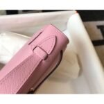 HERM Kelly Pochette Bag In Mauve Sylvestre Epsom Leather - 图片 6