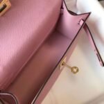 HERM Kelly Pochette Bag In Mauve Sylvestre Epsom Leather - 图片 7