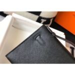 HERM Kelly Pochette Bag In Black Epsom Leather - 图片 4
