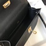 HERM Kelly Pochette Bag In Black Epsom Leather - 图片 6