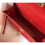 HERM Kelly Pochette Bag In Red Epsom Leather - 图片 8